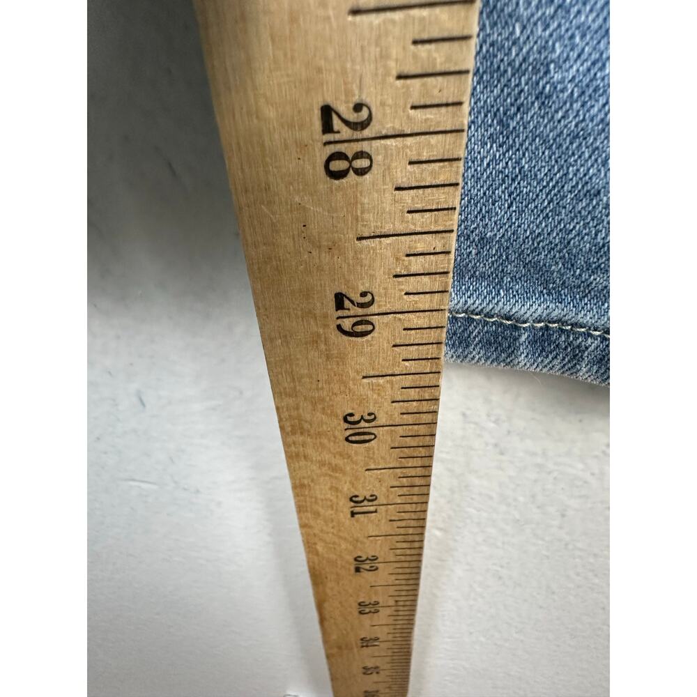 Quince Women's stretch high rise wide leg jeans Size 30 frosted blue comfortable - Picture 5 of 7